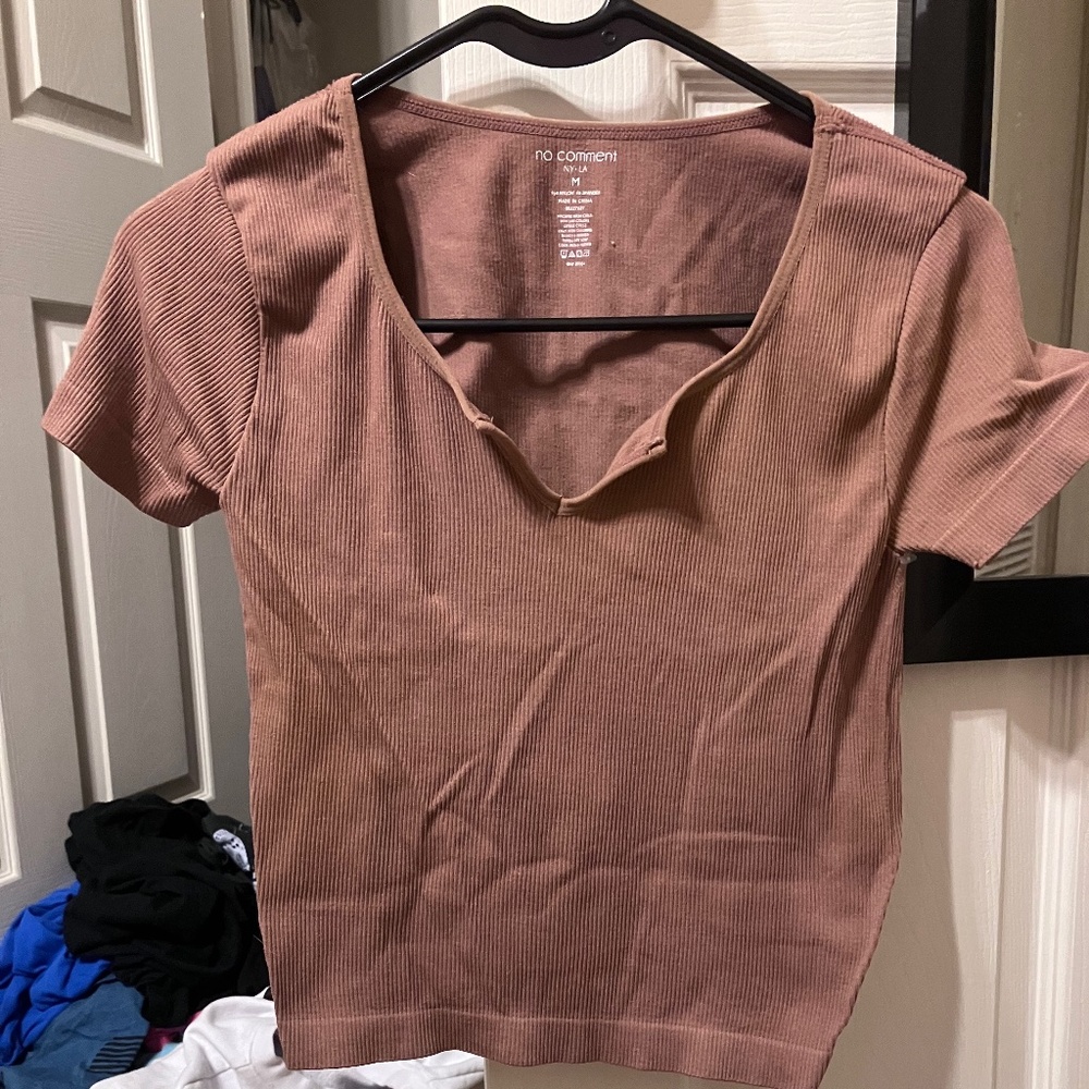 Brown crop top